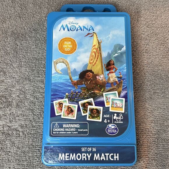 Disney Moana Memory Match Fun On The Go Set Of 36 Spin Master (No Instructions) - Picture 1 of 11